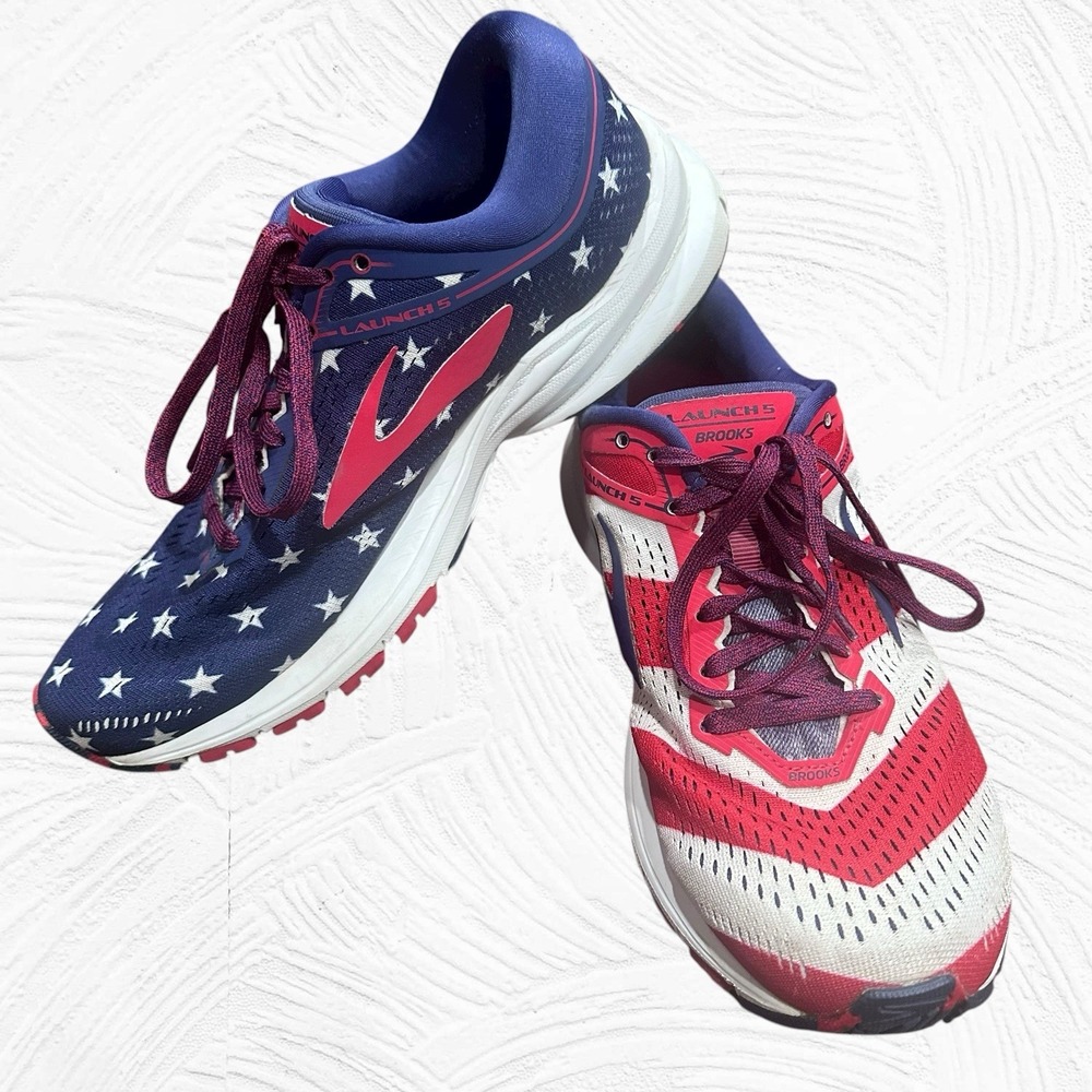 Brooks Launch 5 Victory Stars Stripes 4th USA Women's Running Shoes‎ 8.5B